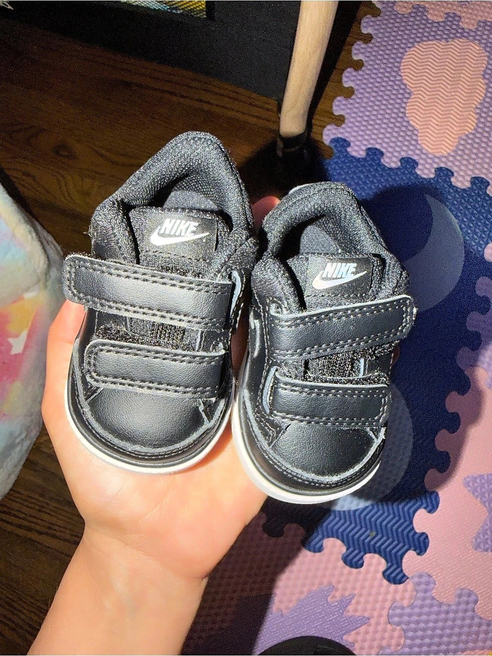 Nike Revolution 6 Baby Sneakers Black & White Like New size 2c